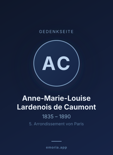 Gedenkportrait von Anne-Marie-Louise Lardenois de Caumont