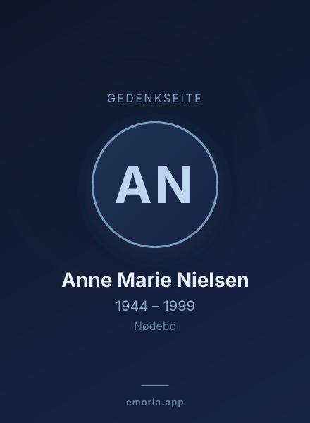 Gedenkportrait von Anne Marie Nielsen