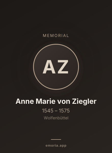 Memorial portrait of Anne Marie von Ziegler