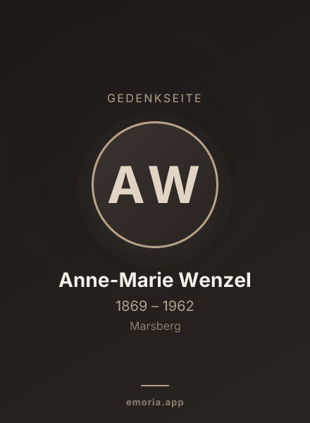 Gedenkportrait von Anne-Marie Wenzel