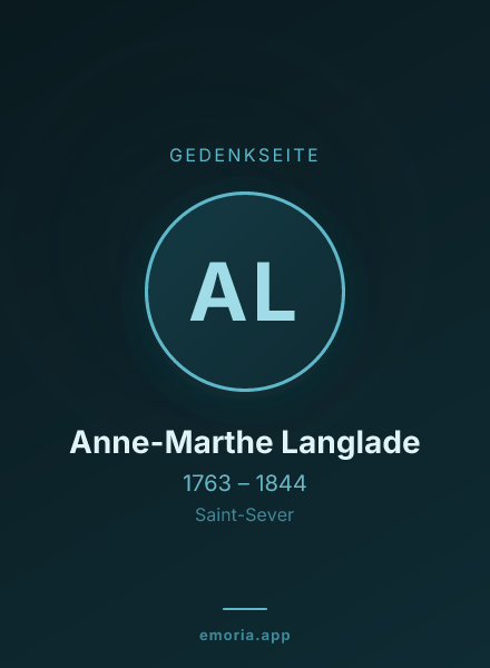 Gedenkportrait von Anne-Marthe Langlade