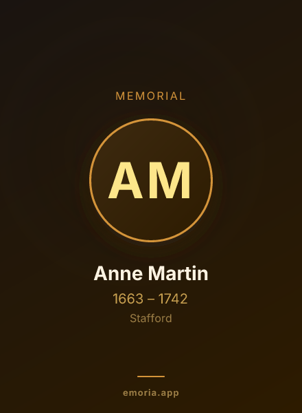 Memorial portrait of Anne Martin