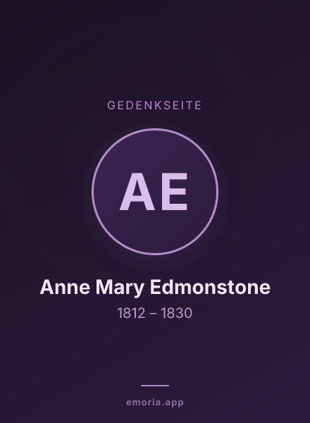 Gedenkportrait von Anne Mary Edmonstone