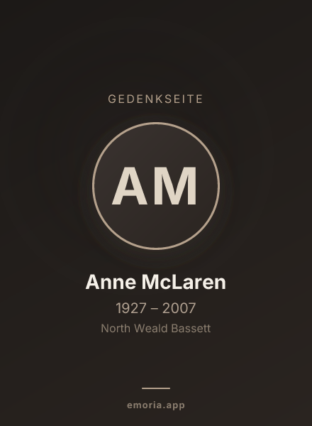 Gedenkportrait von Anne McLaren