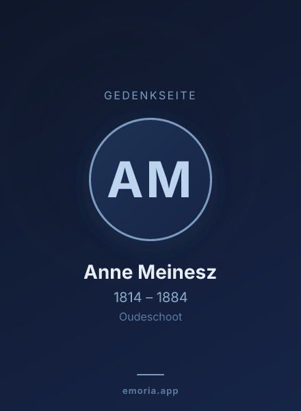 Gedenkportrait von Anne Meinesz