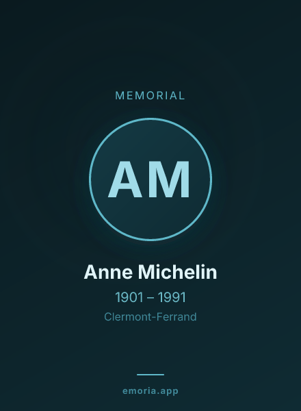 Memorial portrait of Anne Michelin