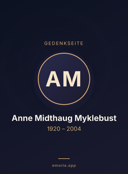Gedenkportrait von Anne Midthaug Myklebust