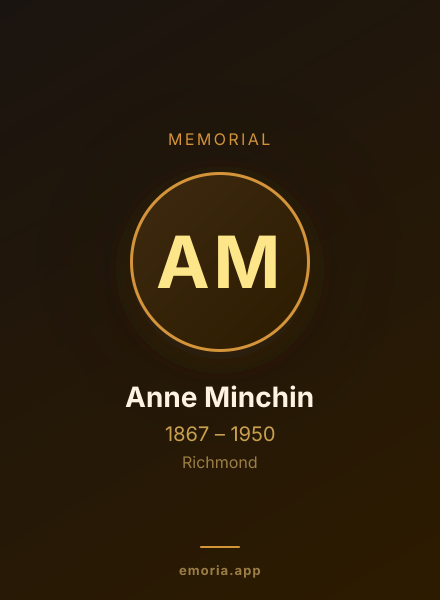 Memorial portrait of Anne Minchin