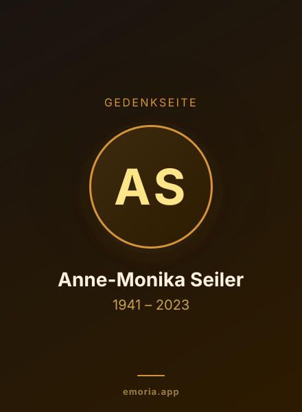 Gedenkportrait von Anne-Monika Seiler