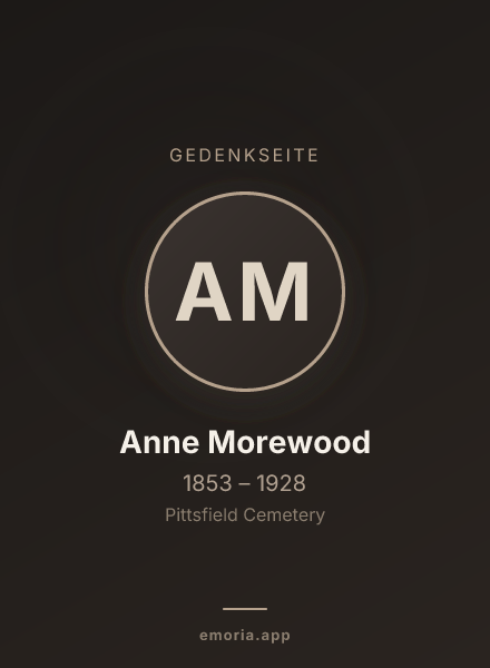 Gedenkportrait von Anne Morewood