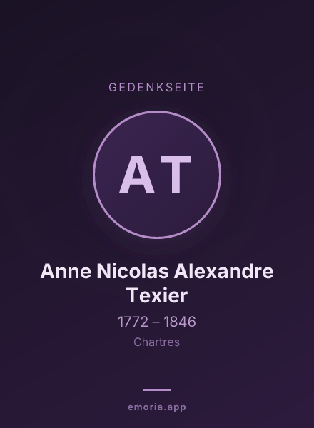 Gedenkportrait von Anne Nicolas Alexandre Texier