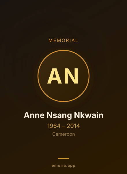 Memorial portrait of Anne Nsang Nkwain