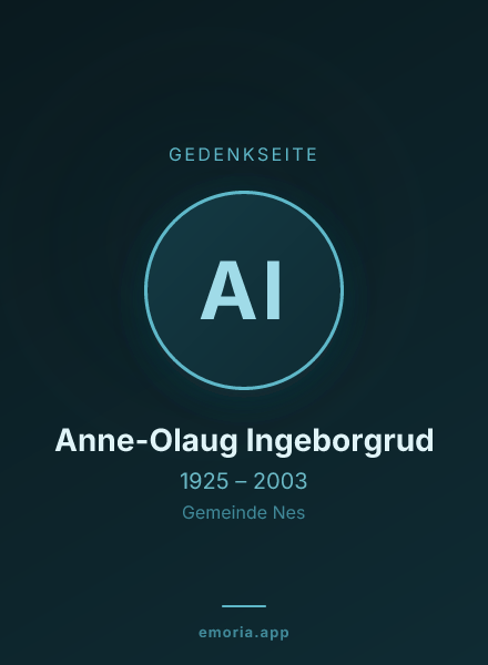 Gedenkportrait von Anne-Olaug Ingeborgrud