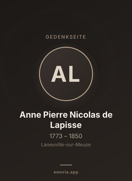 Gedenkportrait von Anne Pierre Nicolas de Lapisse