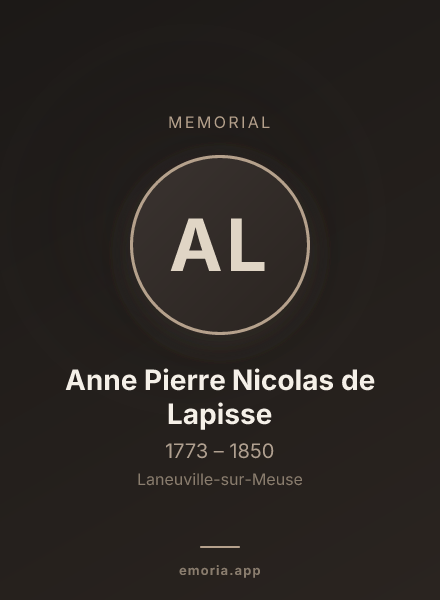 Memorial portrait of Anne Pierre Nicolas de Lapisse