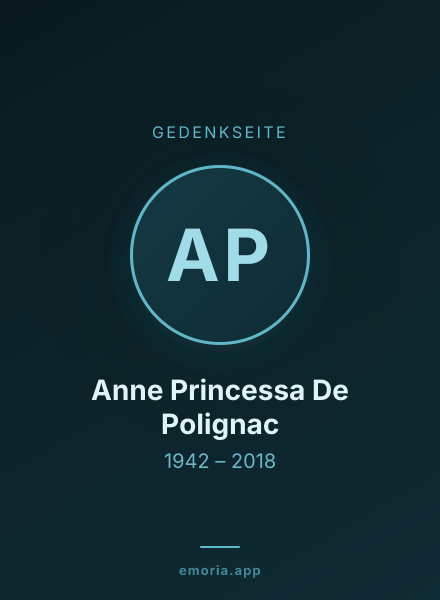 Gedenkportrait von Anne Princessa De Polignac
