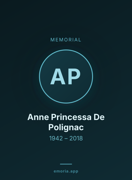 Memorial portrait of Anne Princessa De Polignac