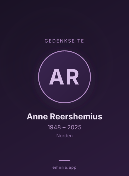Gedenkportrait von Anne Reershemius