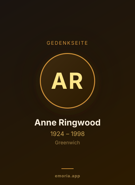 Gedenkportrait von Anne Ringwood