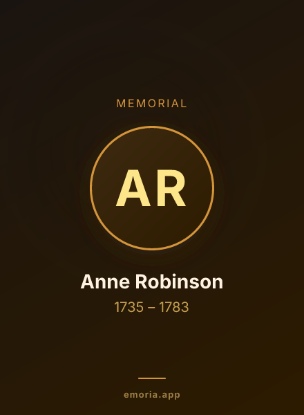 Memorial portrait of Anne Robinson