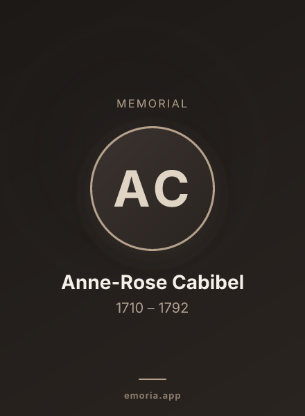 Memorial portrait of Anne-Rose Cabibel