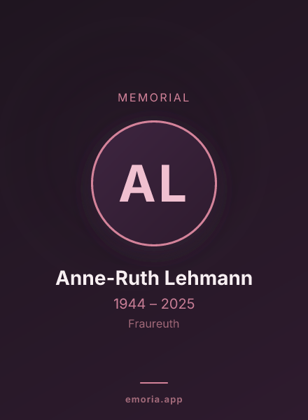 Memorial portrait of Anne-Ruth Lehmann