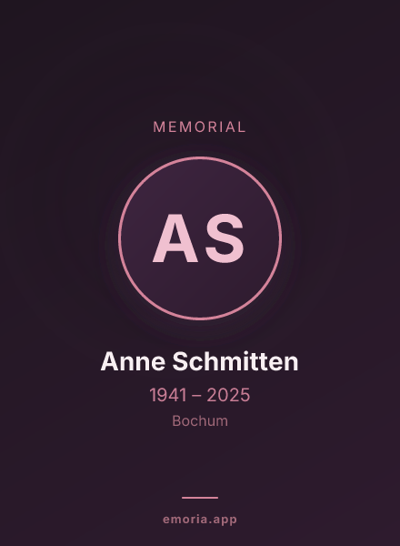 Memorial portrait of Anne Schmitten