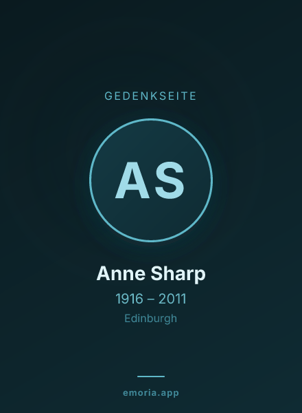 Gedenkportrait von Anne Sharp