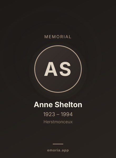 Memorial portrait of Anne Shelton
