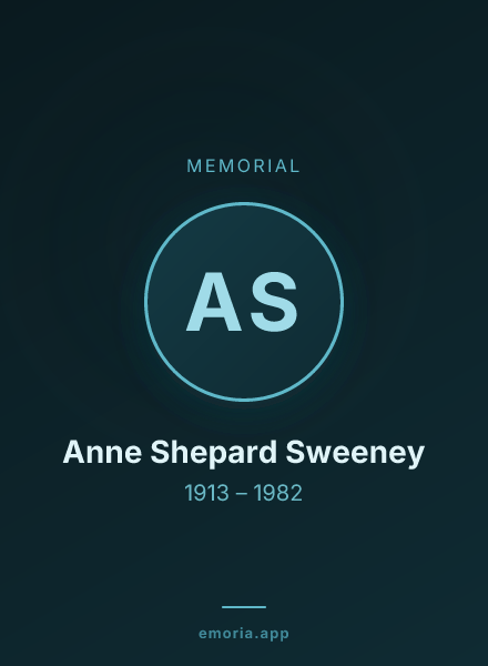 Memorial portrait of Anne Shepard Sweeney