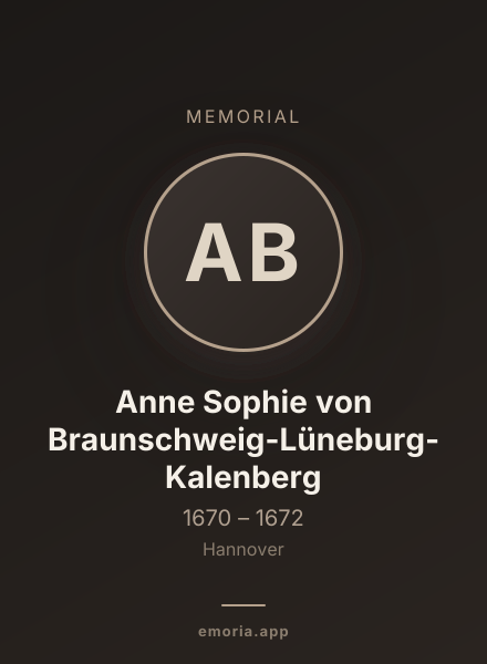 Memorial portrait of Anne Sophie von Braunschweig-Lüneburg-Kalenberg