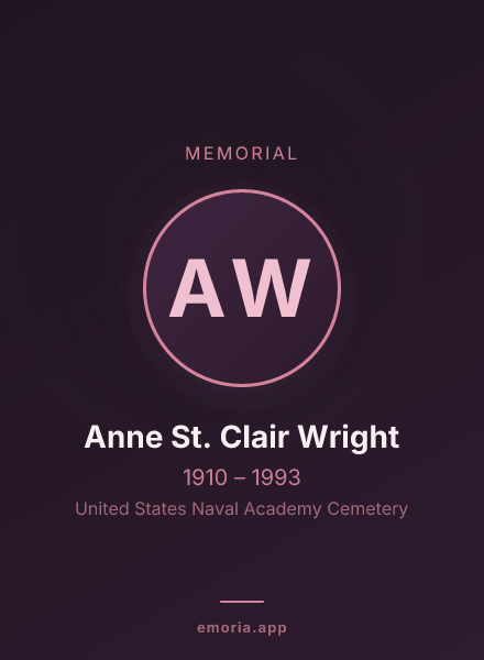 Memorial portrait of Anne St. Clair Wright