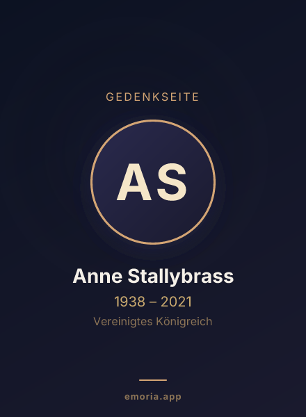 Gedenkportrait von Anne Stallybrass