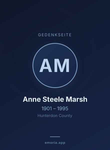 Gedenkportrait von Anne Steele Marsh