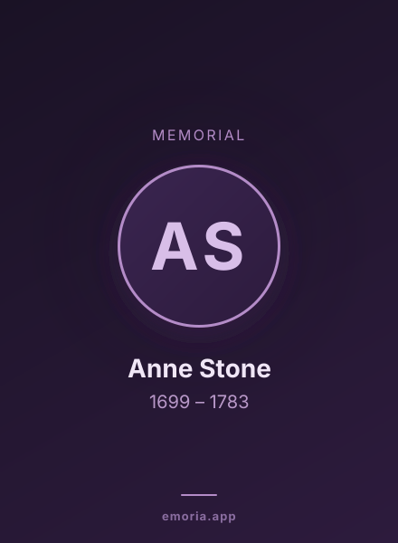Memorial portrait of Anne Stone