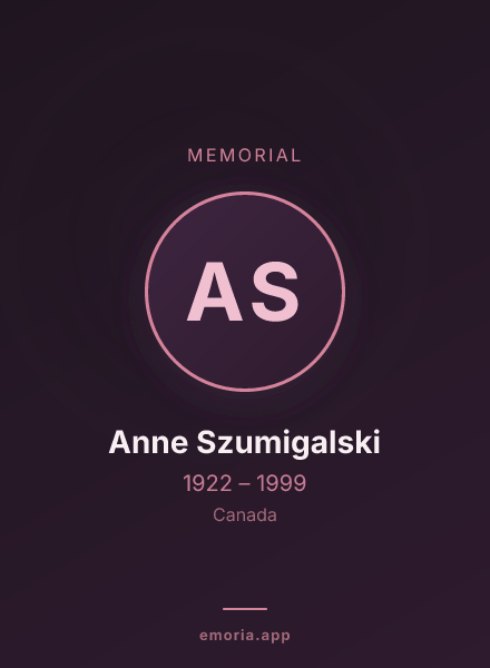 Memorial portrait of Anne Szumigalski