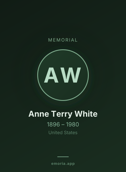 Memorial portrait of Anne Terry White