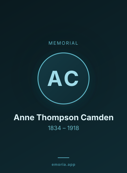 Memorial portrait of Anne Thompson Camden