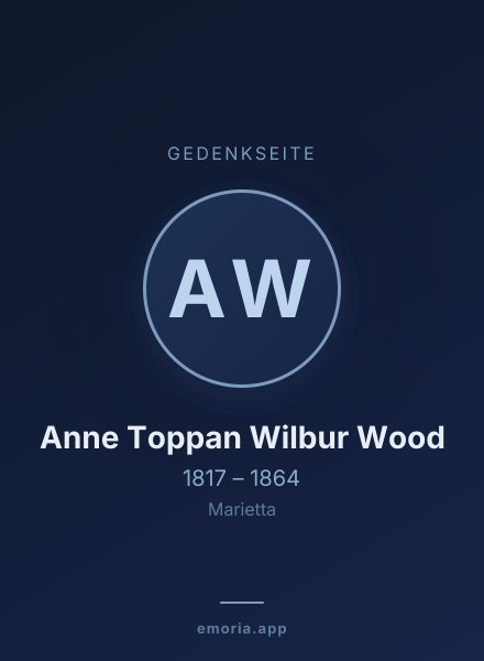 Gedenkportrait von Anne Toppan Wilbur Wood