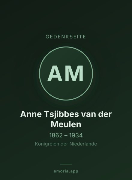 Gedenkportrait von Anne Tsjibbes van der Meulen