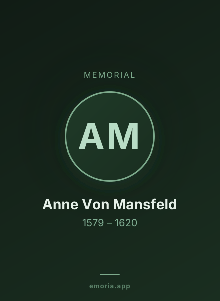 Memorial portrait of Anne Von Mansfeld
