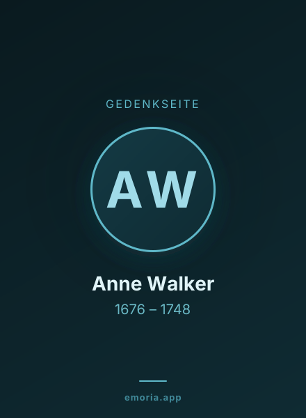 Gedenkportrait von Anne Walker