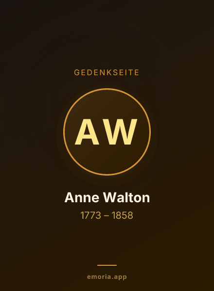Gedenkportrait von Anne Walton