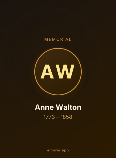 Memorial portrait of Anne Walton