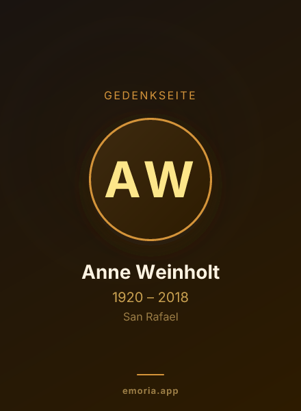 Gedenkportrait von Anne Weinholt
