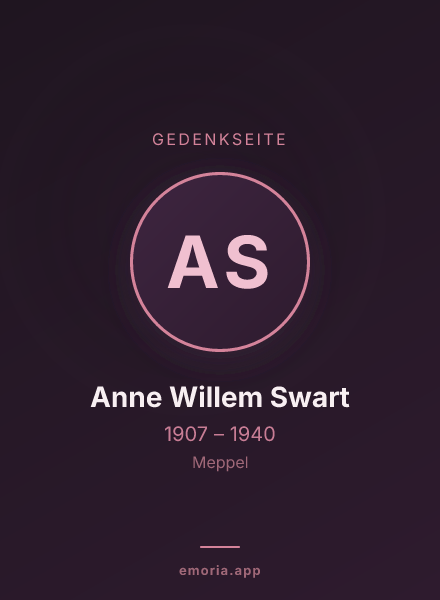 Gedenkportrait von Anne Willem Swart