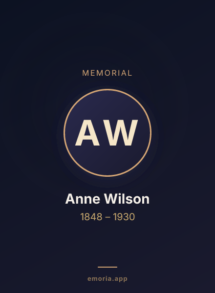 Memorial portrait of Anne Wilson