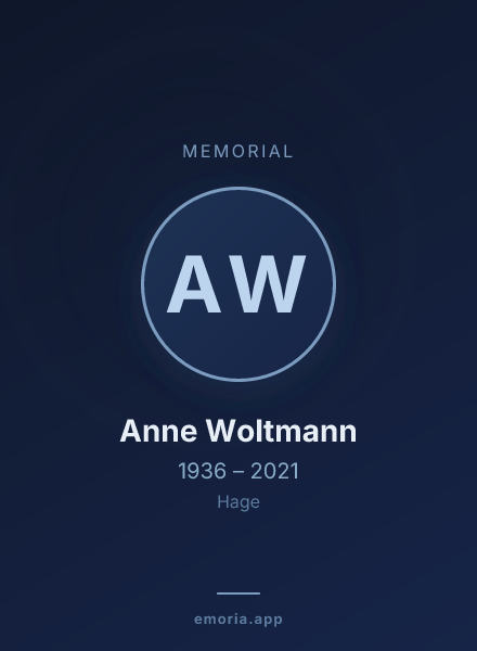 Memorial portrait of Anne Woltmann