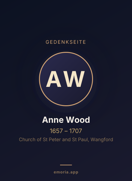 Gedenkportrait von Anne Wood