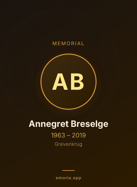 Memorial portrait of Annegret Breselge